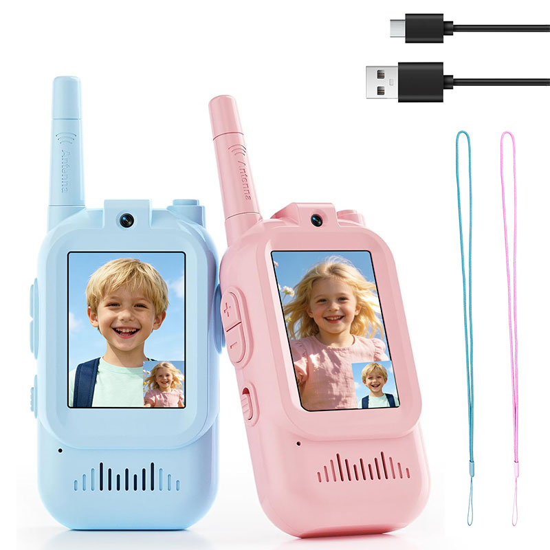 Compact Video Walkie Talkies for Kids Support 300M Talk, Kid Friendly Best Walkie Talkies for Kids, Popular Kids Walkie Talkie Gift Toys for Family Adventure